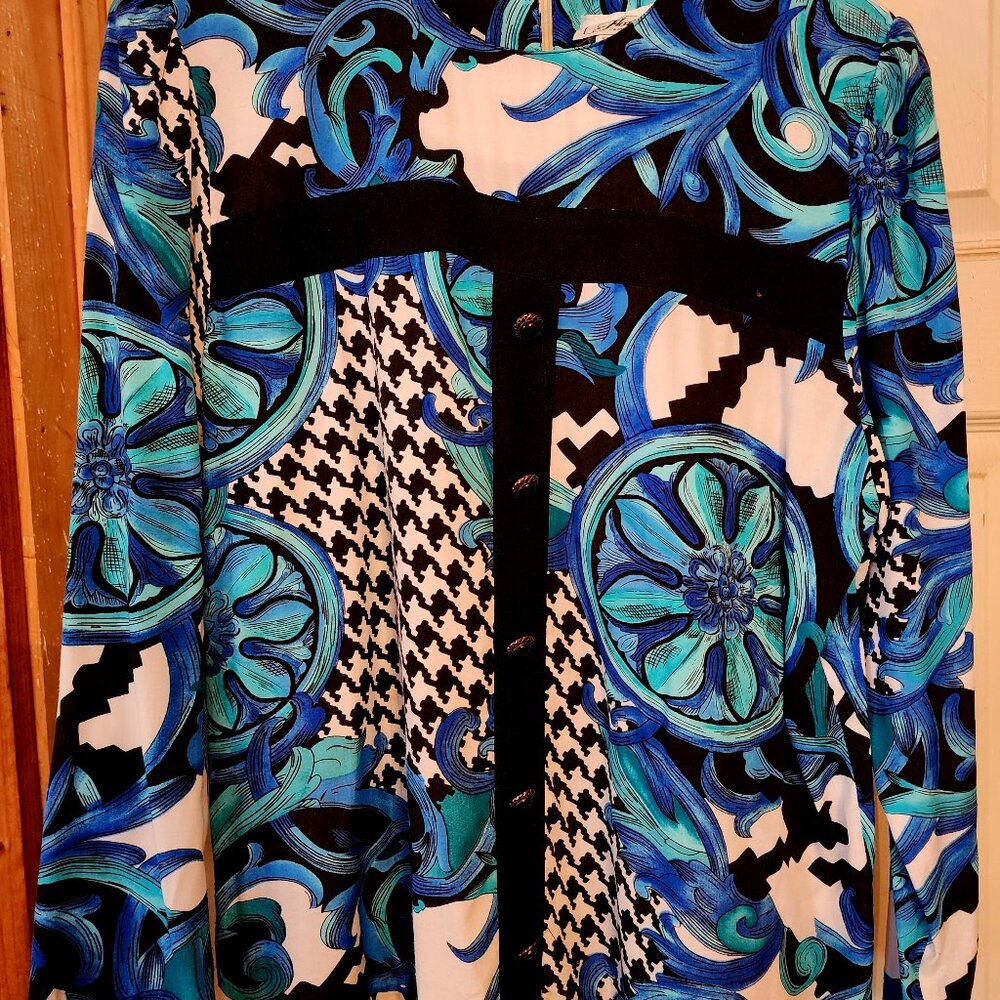 Colorful Les Modes Florentine blouse.